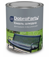 Емаль алкідна ЧЕРВОНА TM "DobroFarb" 2,8 кг